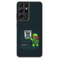 MRCİLETİSİM Samsung Galaxy S21 Ultra Kılıf HD Desen Baskılı Arka Kapak + Temperli Cam - Kaplumbağa Avcısı