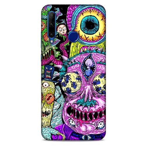 Huawei Honor 20 Lite Uyumlu Kılıf Rick And Morty (47) Crystal Flex Kılıf Decoy Mortys