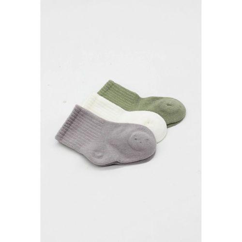 Koala Boy 3'lü Penye Soket Çorap 10133 Gri