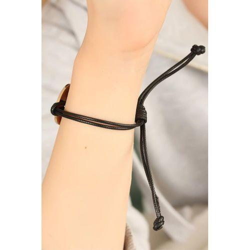 LOVE (Aşık) Siyah Deri İpli Unisex Mood Bileklik