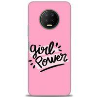 Infinix Note 7 Kılıf HD Baskılı Kılıf - Girll Power + Tam Ekran Koruyucu