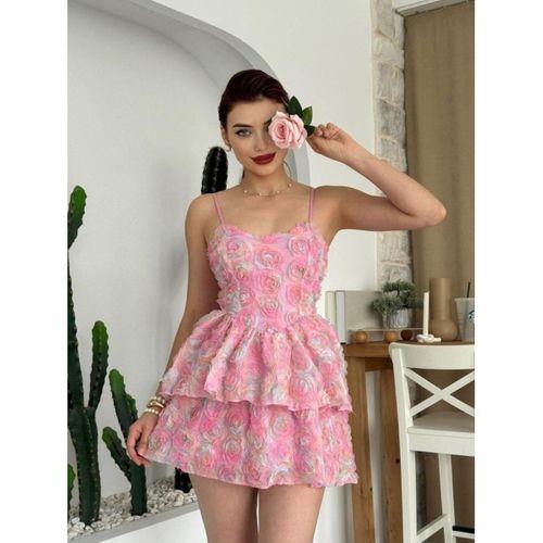 Flora İp Askılı Elbise