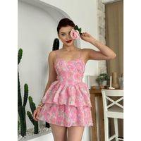 Flora İp Askılı Elbise