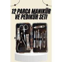 Tırnak Bakımı Tırnak Makası Profesyonel 12 Parça El Ayak Manikür Pedikür Seti