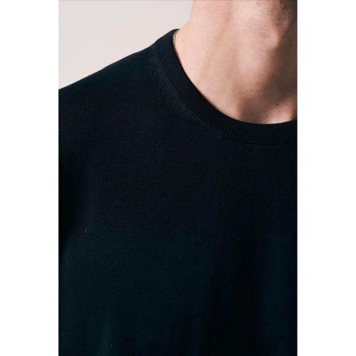 Kwon Bisiklet Yaka Basic Kısa Kollu İnce Triko Erkek T-Shirt - Siyah