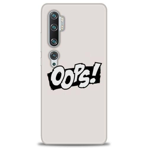Xiaomi Mi Note 10 Kılıf HD Baskılı Kılıf - Oops! + Tam Ekran Koruyucu
