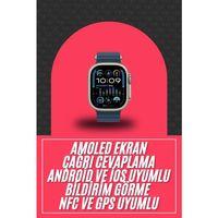 49mm Akıllı Saat Amoled Ekranlı Kadın Erkek Kol Saati Plastik Kordon