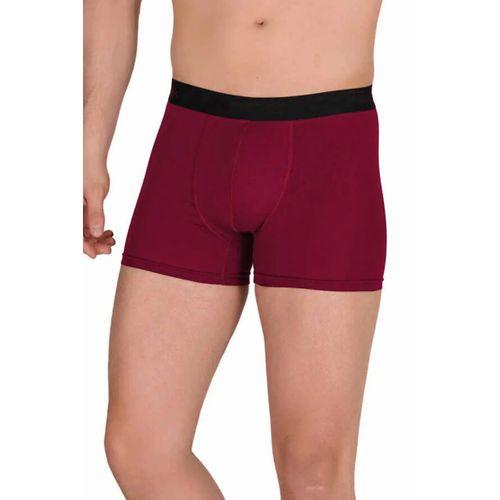 Pamuk Modal Likralı Esnek Erkek Boxer Bordo 4476B