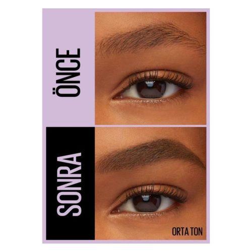 Maybelline Express Brow Satin Duo Çift Taraflı Kaş Kalemi - 02 Orta Ton