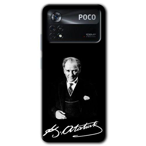 Poco x4 Pro Kılıf HD Desen Baskılı Arka Kapak - Atatürk İmza