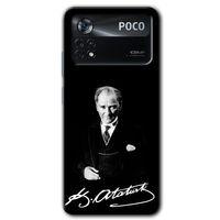 Poco x4 Pro Kılıf HD Desen Baskılı Arka Kapak - Atatürk İmza