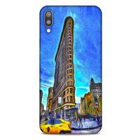 Samsung Galaxy M10 Kılıf Dünya Mimarisi (7) Telefon Kılıfı Flat Iron New York