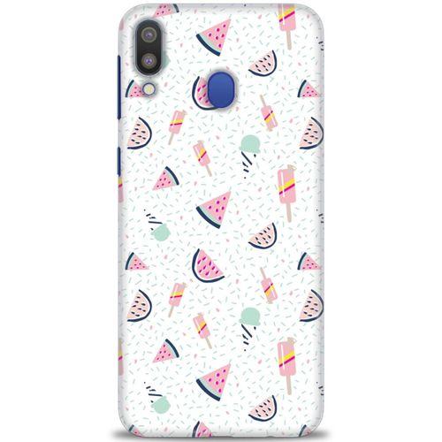 Samsung Galaxy M20 Kılıf HD Baskılı Kılıf - Dondurma ve Karpuz + Tam Ekran Koruyucu