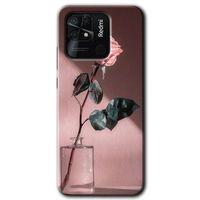 Xiaomi Redmi 10C Kılıf HD Desen Baskılı Arka Kapak + Temperli Cam - Retro Gül