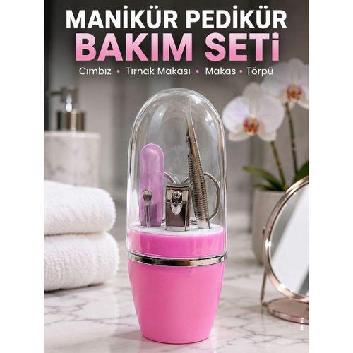 Pembe Tırnak Bakım Seti Cımbız Makas Tırnak Makası Ve Törpü İçeren Kit