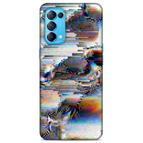 Lopard Oppo Reno 5 5G Uyumlu Kılıf PiXel (21) Koruyucu Kapak Beyaz