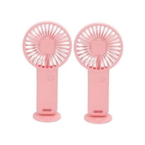 2 Adet Mini Fan,Telefon Tutucu,Portatif El Vantilatörü Pembe 9,3X19Cm Usb Şarjlı El Fanı