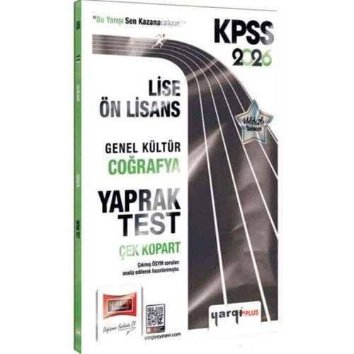 2026 KPSS Lise Ön Lisans Genel Kültür Coğrafya Çek Kopart Yaprak Test Yargı Yayınları