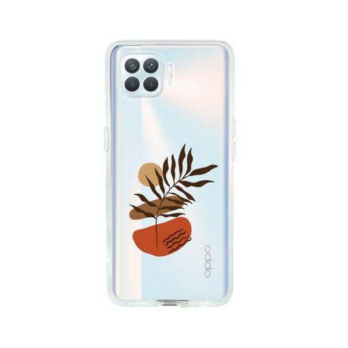 Oppo Reno 4 Lite Floral Art Desenli Premium Şeffaf Silikon Kılıf