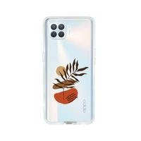 Oppo Reno 4 Lite Floral Art Desenli Premium Şeffaf Silikon Kılıf