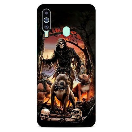 Samsung Galaxy M40 Uyumlu Kılıf Motorsiklet (28) Arka Kapak İskelet
