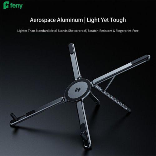 FENY FN-MS10, Magsafe, Dönebilen, Ayarlanabilir, Taşınabilir, Katlanır, Telefon-Tablet-Notebook Uyumlu, Yükseklik Ayarlı, Alüminyum Stand