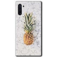 MRCİLETİSİM MRCİLETİSİM Samsung Galaxy Note 10 Kılıf HD Desen Baskılı Arka Kapak + Temperli Cam - Ananas