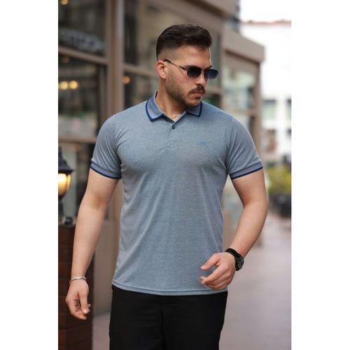 Erkek Yakalı Kagi Kumaş Kısa Kollu T-shirt