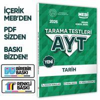 2026 YKS-AYT MEBİ-OGM Tarih Özgün Tarama Testleri Kitabı A4 Boyut Renkli Görsel BASKI ÜCRETİ