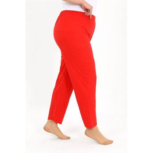 Kadın Pamuklu Büyük Beden Alt Pijama Kırmızı