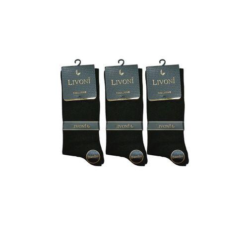 Livoni Dikişsiz Bambu Erkek  Soket Çorap 3 Adet