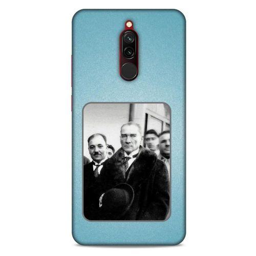 Xiaomi Redmi 8 Kılıf Atatürk (34) Slim Armor Kılıf Açık Mavi