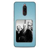 Xiaomi Redmi 8 Kılıf Atatürk (34) Slim Armor Kılıf Açık Mavi