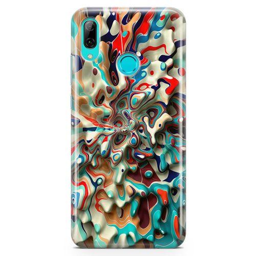 Huawei Y9 2019 Kılıf Mermer Cam Göbeği Arka Kapak Koruma Desenli Full Koruyucu