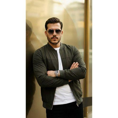 Erkek İçi Astarlı Su Geçirmez Bomber Mevsimlik Ceket - Siyah