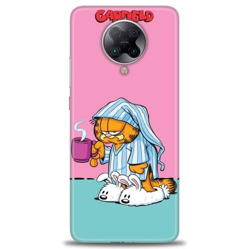 Xiaomi Poco F2 Pro Kılıf HD Baskılı Kılıf - Garfield + Tam Ekran Koruyucu