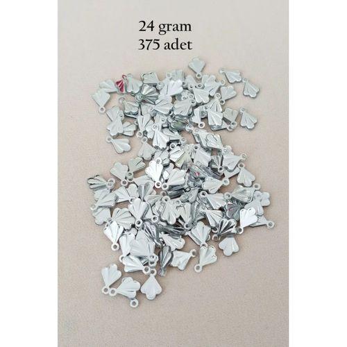Oya Abiye Bileklik Kolye Pleksi Metalik Plastik Pul Gümüş Renk 24 gram 375 adet - BNC587