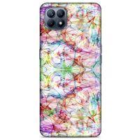 Huawei P40 Lite Kılıf Pastel Renkler (12) Koruyucu Silikon Beyaz Mavi