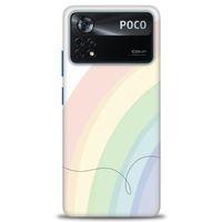 Xiaomi Poco X4 Pro 5G Kılıf HD Baskılı Kılıf - Soft Gökkuşağı + Tam Ekran Koruyucu