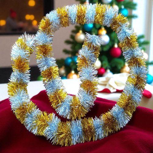 2 METRE METALİK GÜMÜŞ GOLD YILBAŞI BOYUN SİMİ GÜMÜŞ GOLD YUMUŞAK BOYUN GARLANDI GÜMÜŞ SÜSLEME SİMİ