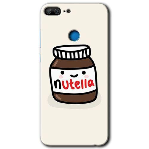 Honor 9 Lite Kılıf HD Desen Baskılı Arka Kapak - Nutella Aşkım + Kırılmaz Cam