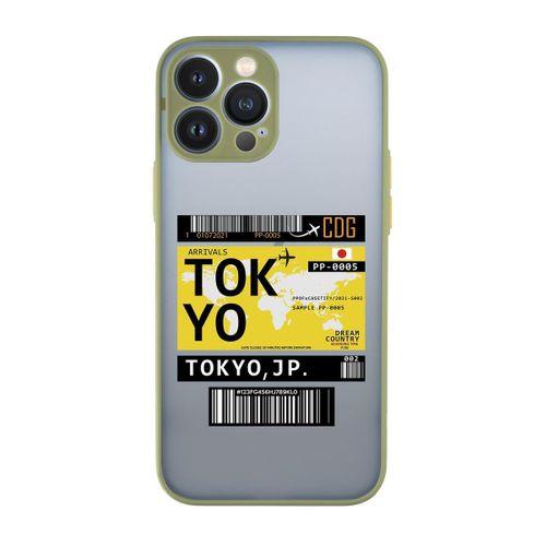 iPhone 13 Pro Uyumlu Tokyo Desenli Kamera Korumalı Buzlu Şeffaf Lüx Telefon Kılıfı