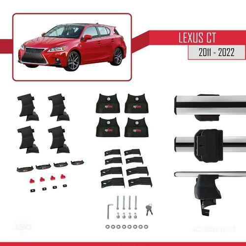 Lexus CT 2011-2022 Arası ile uyumlu ACE-4 Ara Atkı Tavan Barı GRİ