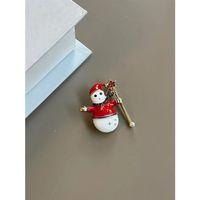 Kardan Adam Broş - Kırmızı