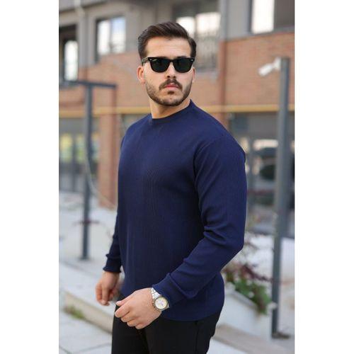 Erkek Selanik Örme Bisiklet Yaka Triko