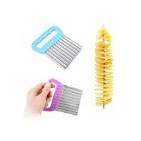 Özel Tutacaklı Şekilli Sebze Ve Meyve Kesme Aleti Cips Doğrayıcı Royaleks-35126