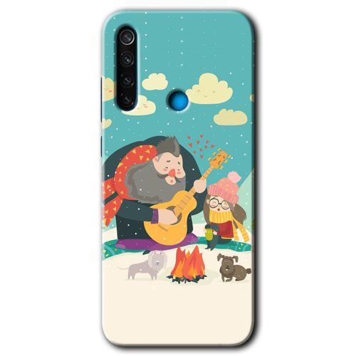 Redmi Note 8T Kılıf HD Desen Baskılı Arka Kapak - Kış Pikniği