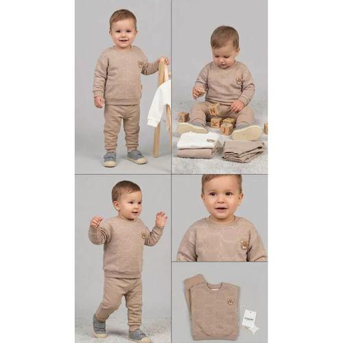 6/24 Ay Ayıcık Armalı Baskılı Bebek Takımı