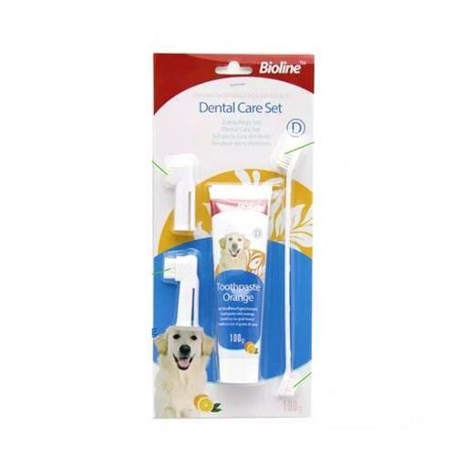 Bioline Portakal Aromalı Köpek Ağız Bakım Seti 100 Gr