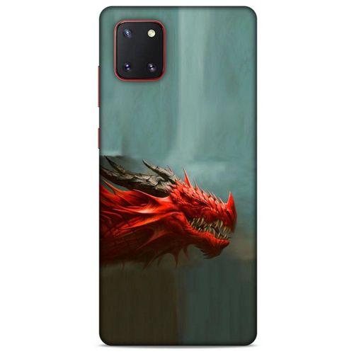 Samsung Galaxy Note 10 Lite Kılıf Dragons (17) Tasarım Kılıf Siyah Boynuzlu Ejderha